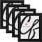 4 Pack Craig Frames Bauhaus Mystic Satin Black Picture Frame